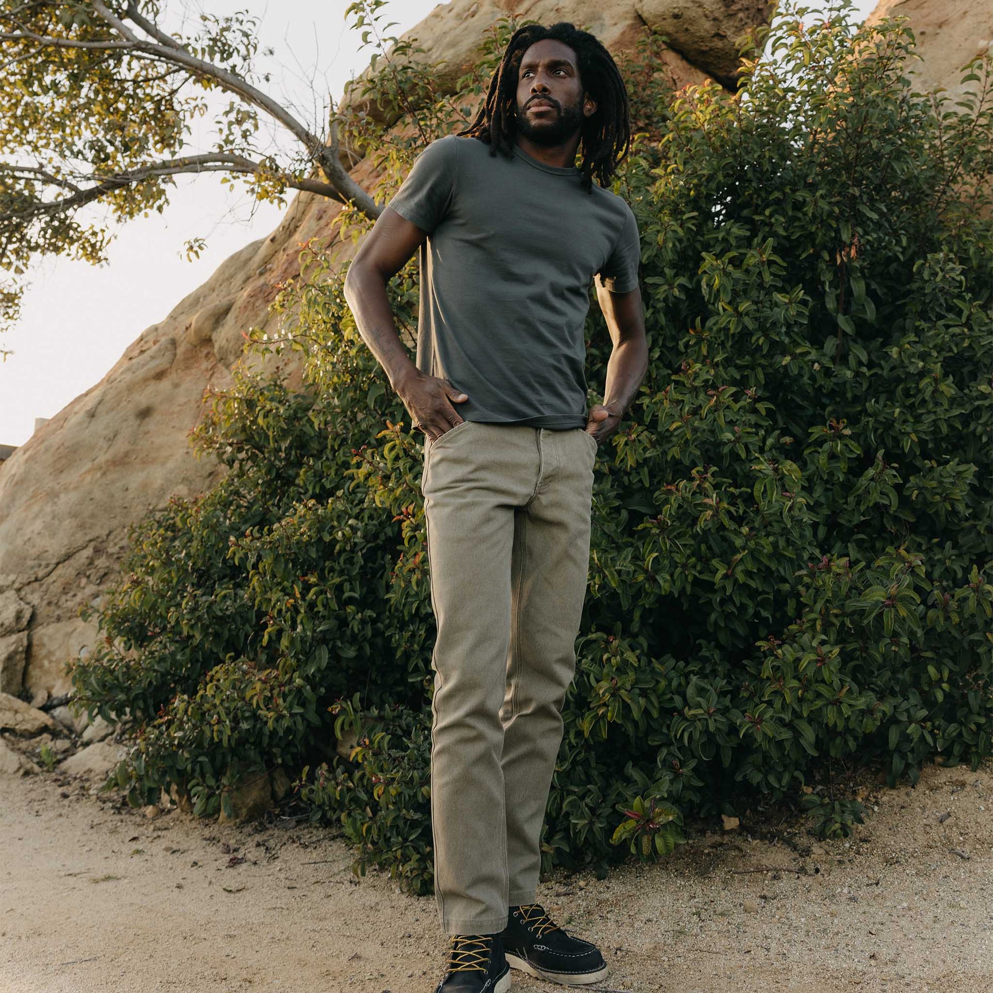 The Organic Cotton Tee in Faded Black