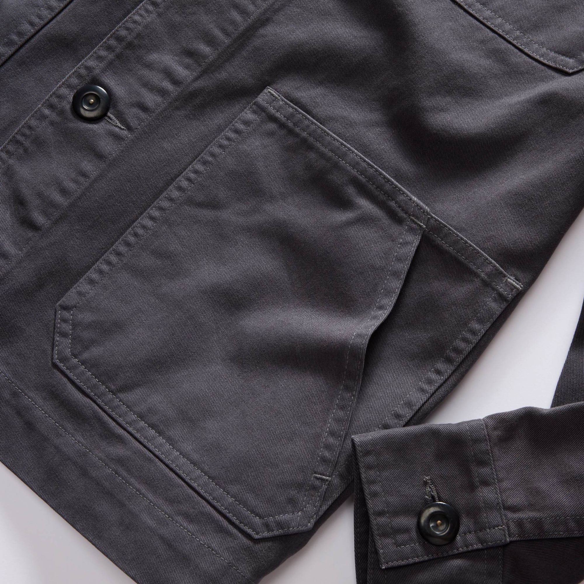 The Ojai Jacket in Organic Charcoal Foundation Twill