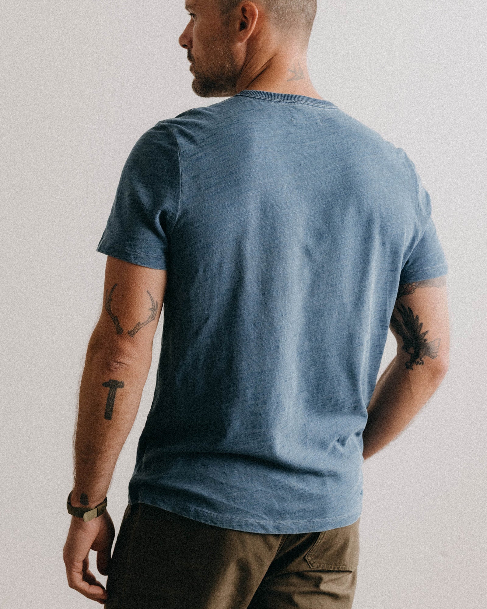 The Organic Cotton Tee in Washed Indigo