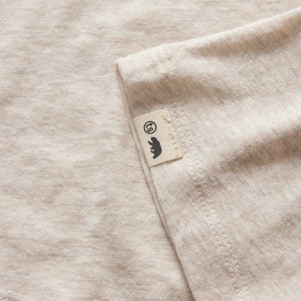 The Cotton Hemp Tee in Heather Oat