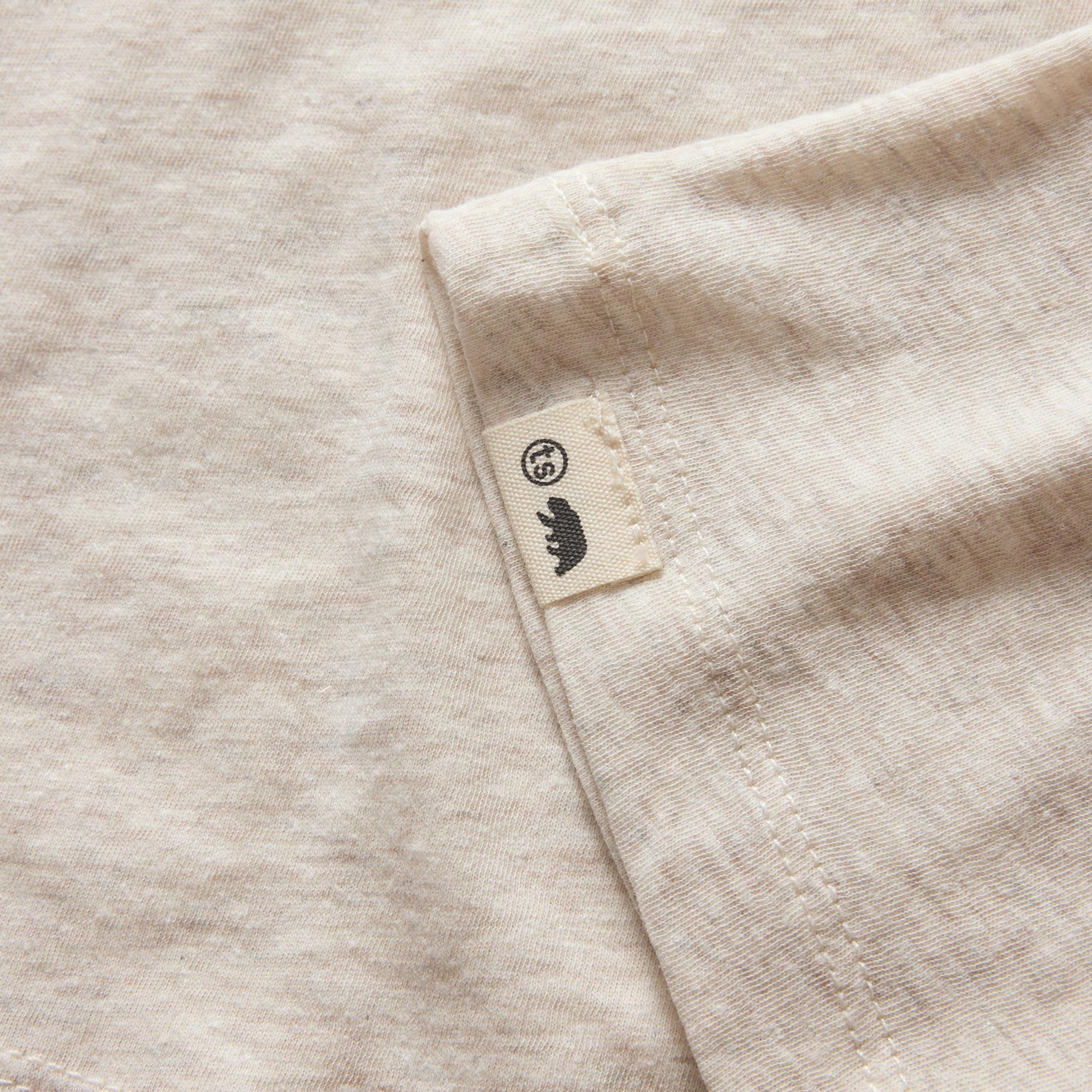 The Cotton Hemp Tee in Heather Oat